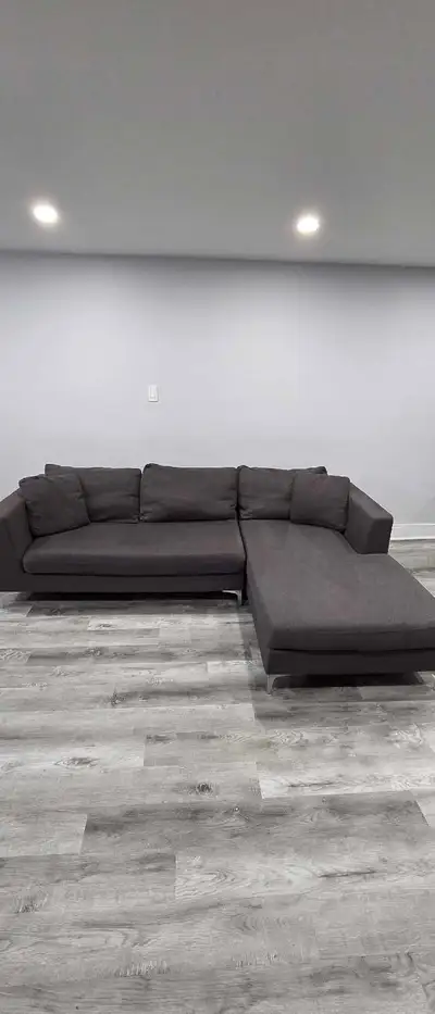 Dark Grey Structube Sectional L Shaped Sofa, View more