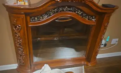 Large wooden Dresser Mirror, View more