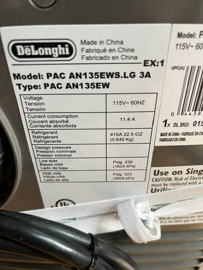 2 DéLonghi Portable Air clim (PAC AN135EWS & PAC AN140ES) avec leur accessoires d'origines. Fonction...