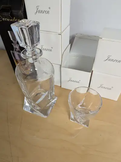 Premium Whiskey Decanter Set – 1 Bottle + 6 Glasses for Men | Mo, View more