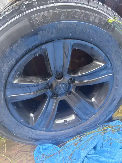 Ram classic wheels, set of 5 comes with a true spare , Michelin at3 load range E , lots of thread, e...