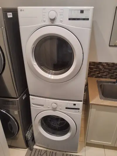 LG Washer and Dryer set. LG WM3400CW & DLE3400W, View more