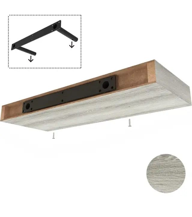 Ballucci Floating Shelves for Wall, 24" Wood Wall Shelf Set of 2 in Bookcases & Shelving Units in Guelph - Image 6