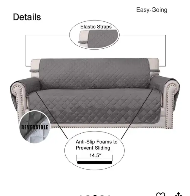 New Easy-Going Reversible water-resistant Sofa-chair Slipcover f in Other in Markham / York Region - Image 7