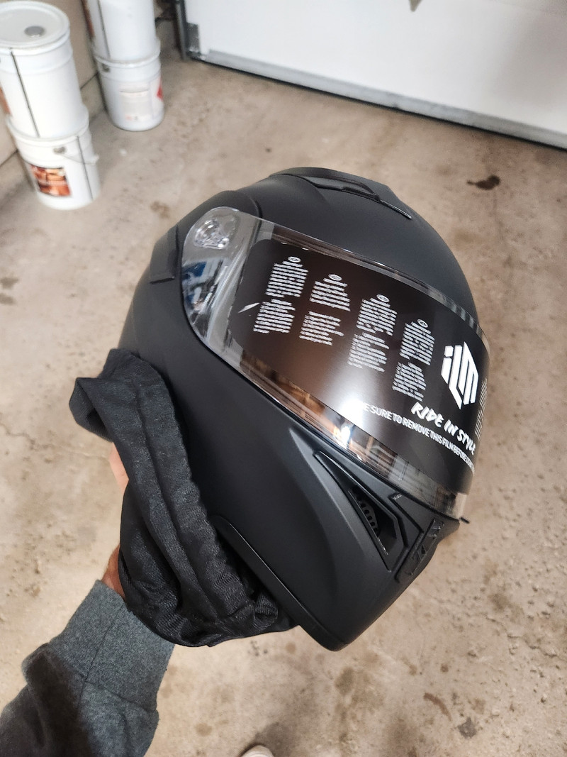 ILM Motorcycle Dual Visor Flip up Modular Full Face Helmet DOT