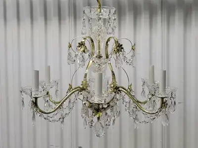 Pair of Vintage Schonbek Crystal Chandeliers – SPOTLESS!!, View more