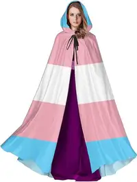 Halloween Transgender Pride Hooded Cape / Cloak