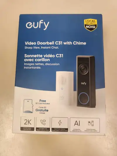 Eufy Video Doorbell C31 with chime, View more