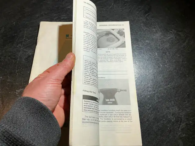 1995 Kawasaki Super Sport Xi Jet Ski Owner's Manual JH750-B3 in Non-fiction in Parksville / Qualicum Beach - Image 11