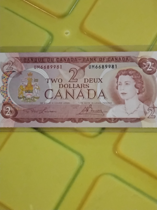 1974 Canada $2 Banknote in Arts & Collectibles in Edmonton