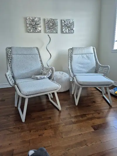 Titre 2 chaises inclinables Couture Jardin Dream – comme neuves, View more