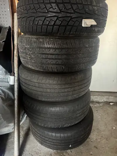 I am selling a set of used steelies with a 5x114.3 bolt pattern, mounted on Hankook Kinergy GT tires...