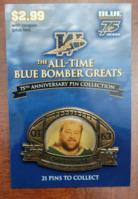 Chris Walby Winnipeg Blue Bombers 75th Anniversary Pin - $5