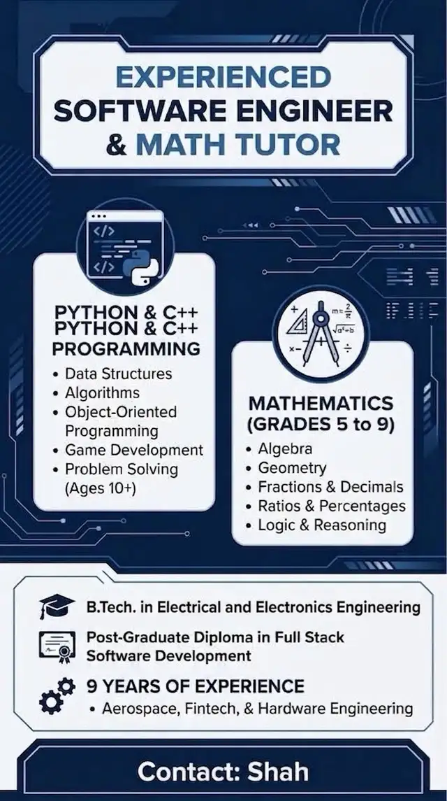 Math & Python/C++ Programming Tutor - GTA