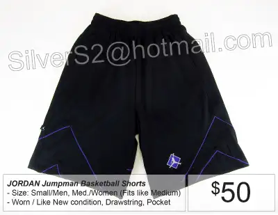 = JORDAN Basketball Shorts Sz Small Men Med Women WORN 'Aquas' =, View more