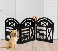 Bundaloo Freestanding Dog / Baby Gate - Farm Animals