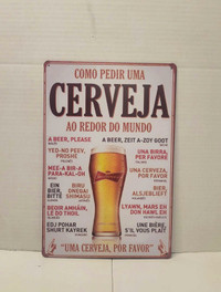 Beer Metal Sign.  Now Only $5.00.