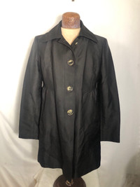 Womens Black Trenchcoat. Size large. Kenneth Cole.