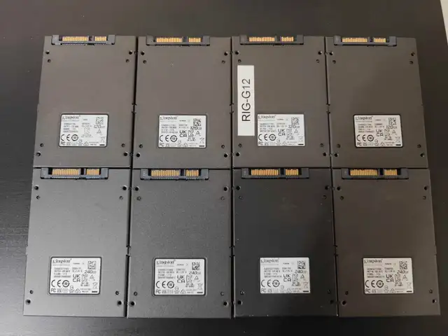 4x 240GB SSDs, 4x 120GB SSDs (Kingston)63235041095043121