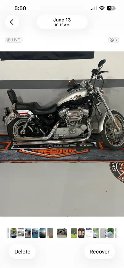 This is a 2003 anniversary sportster 883, back rest, new rear tire, forward and mid controls, great...