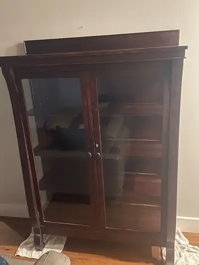 Antique glass cabinet, View more