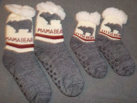 Mama Bear and Little Bear Slipper Socks