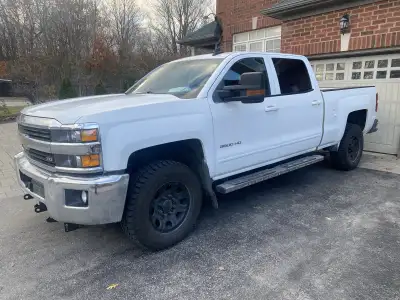 Good work truck plough bracket mount and wiring connected to truck. Everything works selling as is....