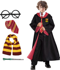 NEW ! Harry Potter Costume Kids Hooded Cloak & Accessories