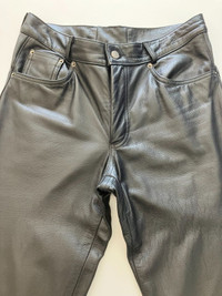 Pantalon en cuir noir pour homme