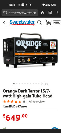 Orange Dark Terror 15w ou 7w à lampes
