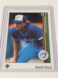 Baseball Card Rare Error Blue Jays Duane Ward 1989 UD 1/1? NM