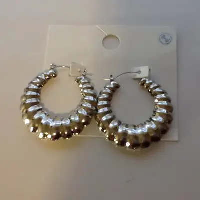Silver Color Hoop Earrings, View more