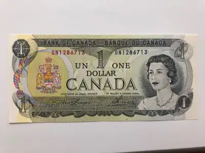 1973 Canadian $1 bill., View more