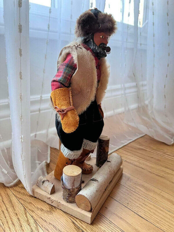 Handmade Realistic Lumberjack Figure with Axe and Buck Saw in Arts & Collectibles in City of Toronto - Image 4