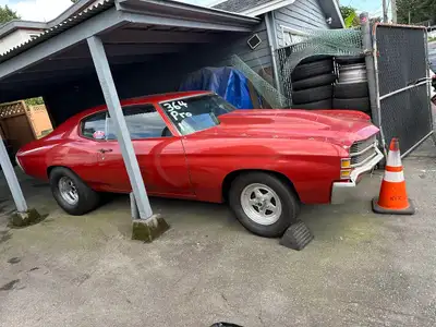1971 Chevelle, 454, 400 turbo, 12 bolt Mosier 4:56 posi. Full roll cage, no rust, 1970 front and rea...