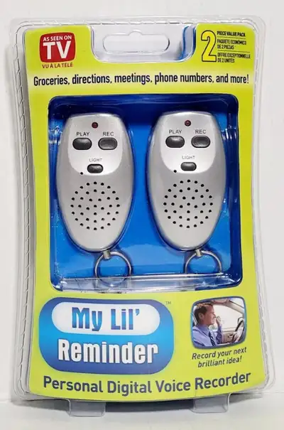As Seen On TV "My Lil Reminder" Recorders Two Pack   in Package, View more