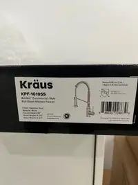 Brand New Kraus Kitchen Faucet Single Handle 18" Commercial