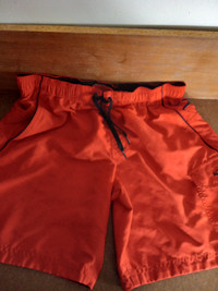 SPEEDO Red Swim Trunks Lined Elastic Waistband MENS medium