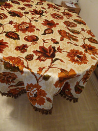 vintage velvet tablecloth