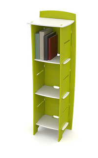 Legare Furniture Kids' Bookcase, Lime Green and White, 48-Inch x