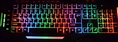 XG Xtreme Gaming Keyboard LED illuminated rainbow colors, View more