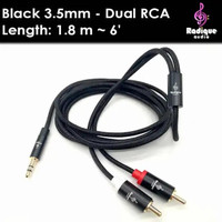 Dual RCA - 3.5mm Cable: Radique Audio Black Series