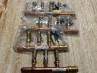 4 NEW Push-N-Connect Plumbing Manifolds with Valves $195 for ALL