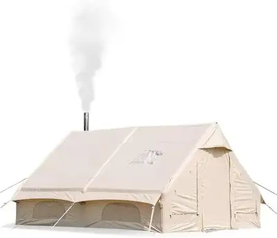 4-6 Person Waterproof Cotton Canvas Inflatable Tent w/ Pump, NEW, View more