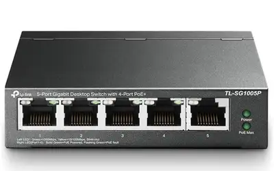 TP-Link 5–Port Gigabit PoE Switch, View more