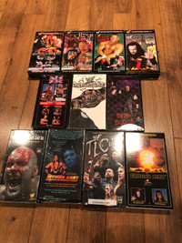 Lot de 11 VHS de la WWF