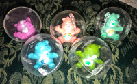 Vintage Care Bears PVC Figures Lot of 5 New Gumball Toys 1.5"
