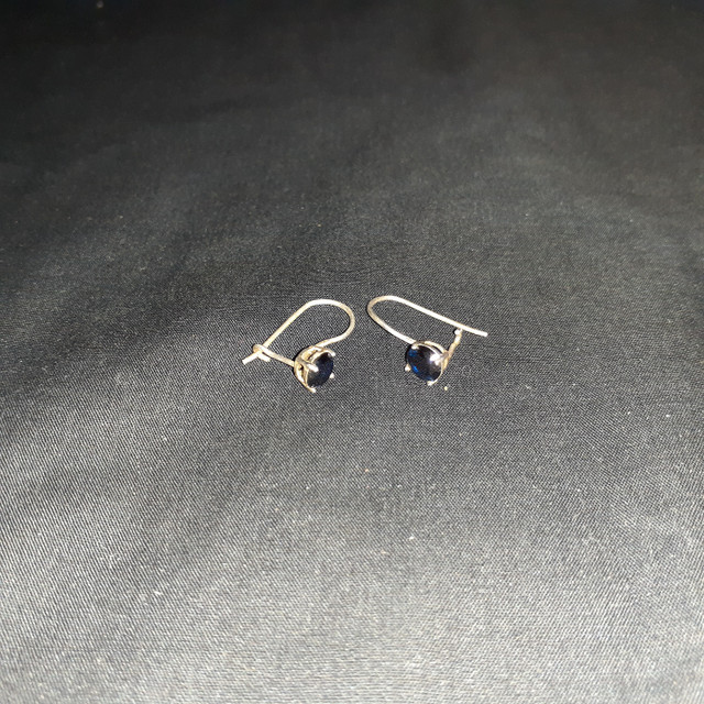 Sterling silver  blue stone earrings in Jewellery & Watches in Guelph