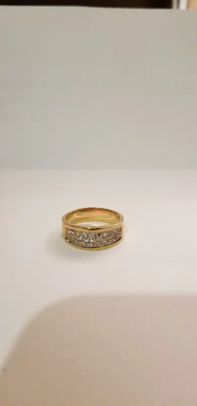 Nice solid ring. The appraisal has all the specific details. Easily resizable. Appraised at $1650 As...