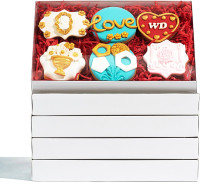 48pcs - 9 1/2" x 6" x 1 1/4" White Cookie Boxes Two Pieces Set
